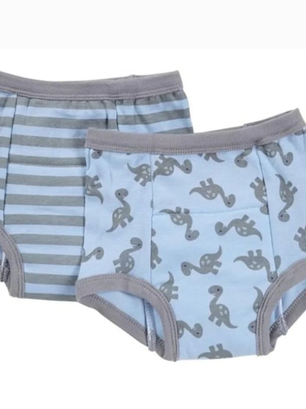 i play. Boys' Green Sprouts by Training Underwear, 2 Pack, Gray Dino (2pk), 4T
